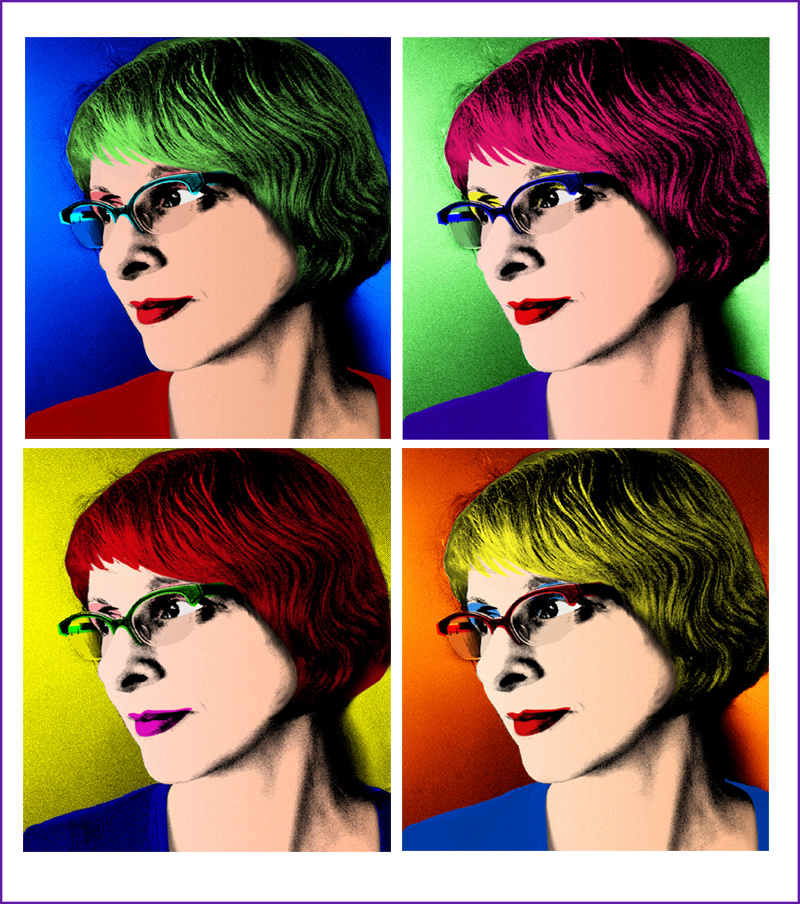 Pop Art Warhol Style Farbvarianten